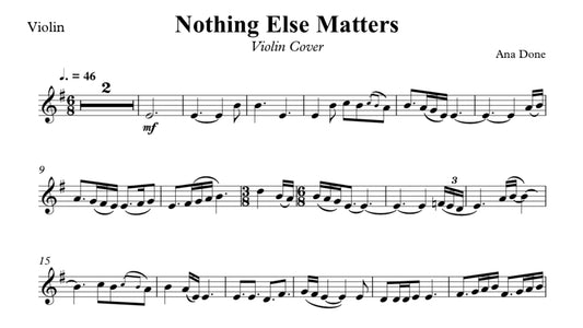 Nothing Else Matters (Violin Sheet Music)