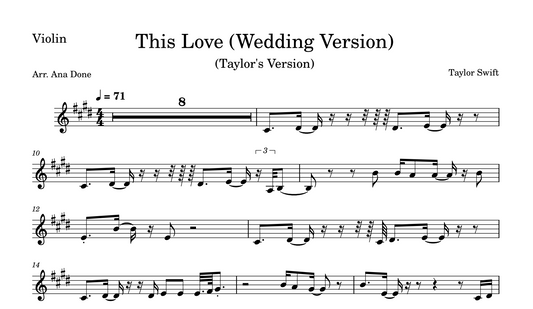 This Love (Violin Sheet Music)