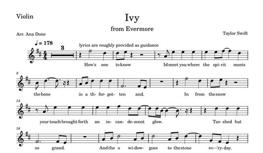 Ivy (Violin Sheet Music)