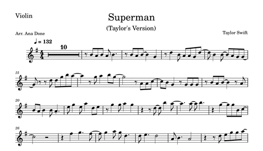 Superman (Violin Sheet Music)